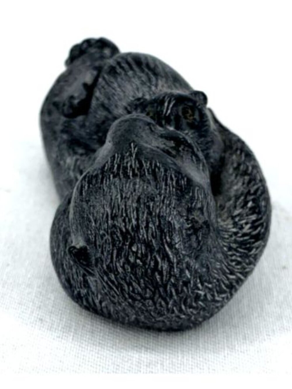 WE Sea Otter Resin Soap Stone Carving Figurine Canada Collectible 3.25" - Picture 6 of 6